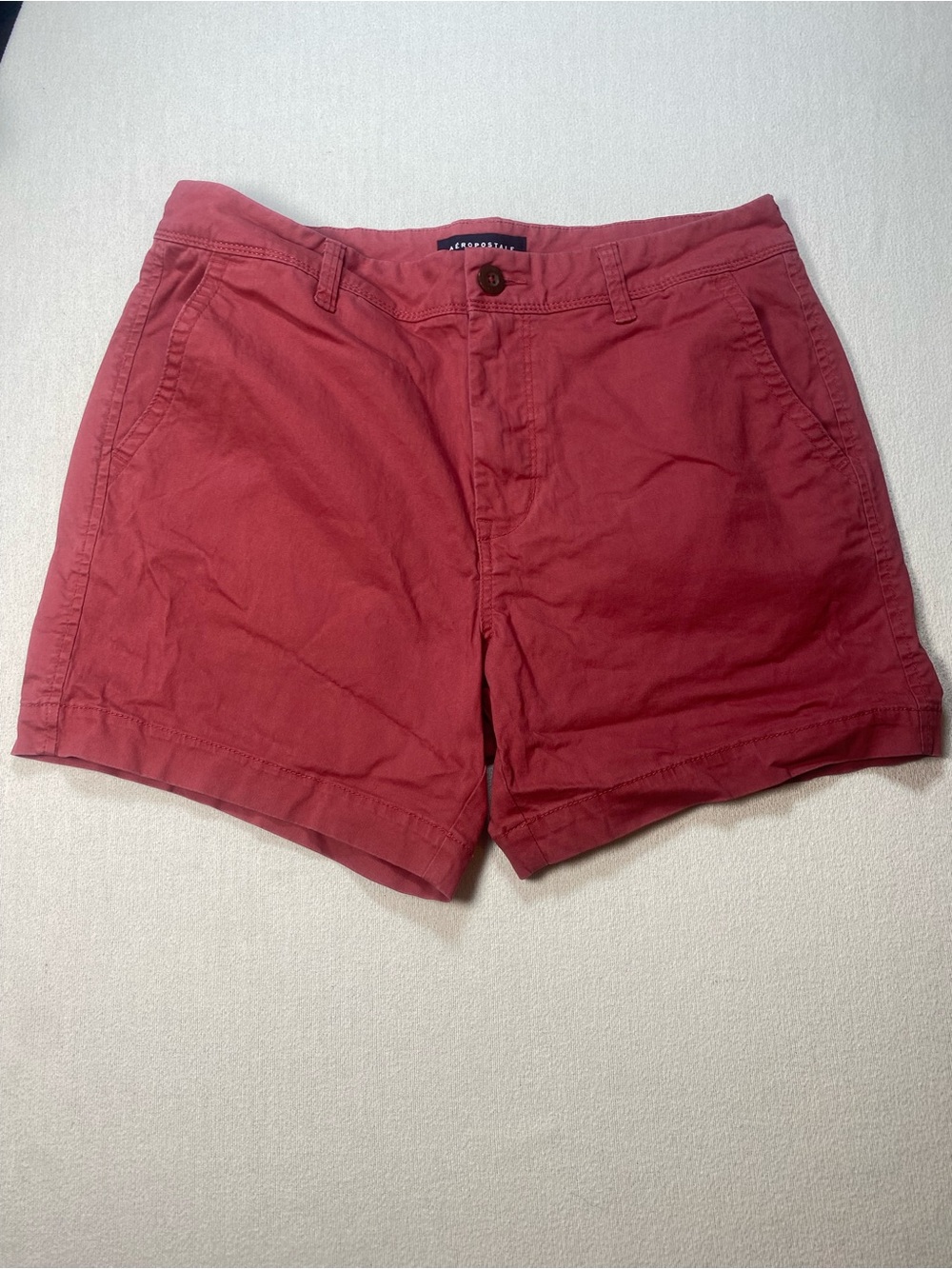 Aeropostale Men's Summer Red Preppy Boat Flat Front Shorts